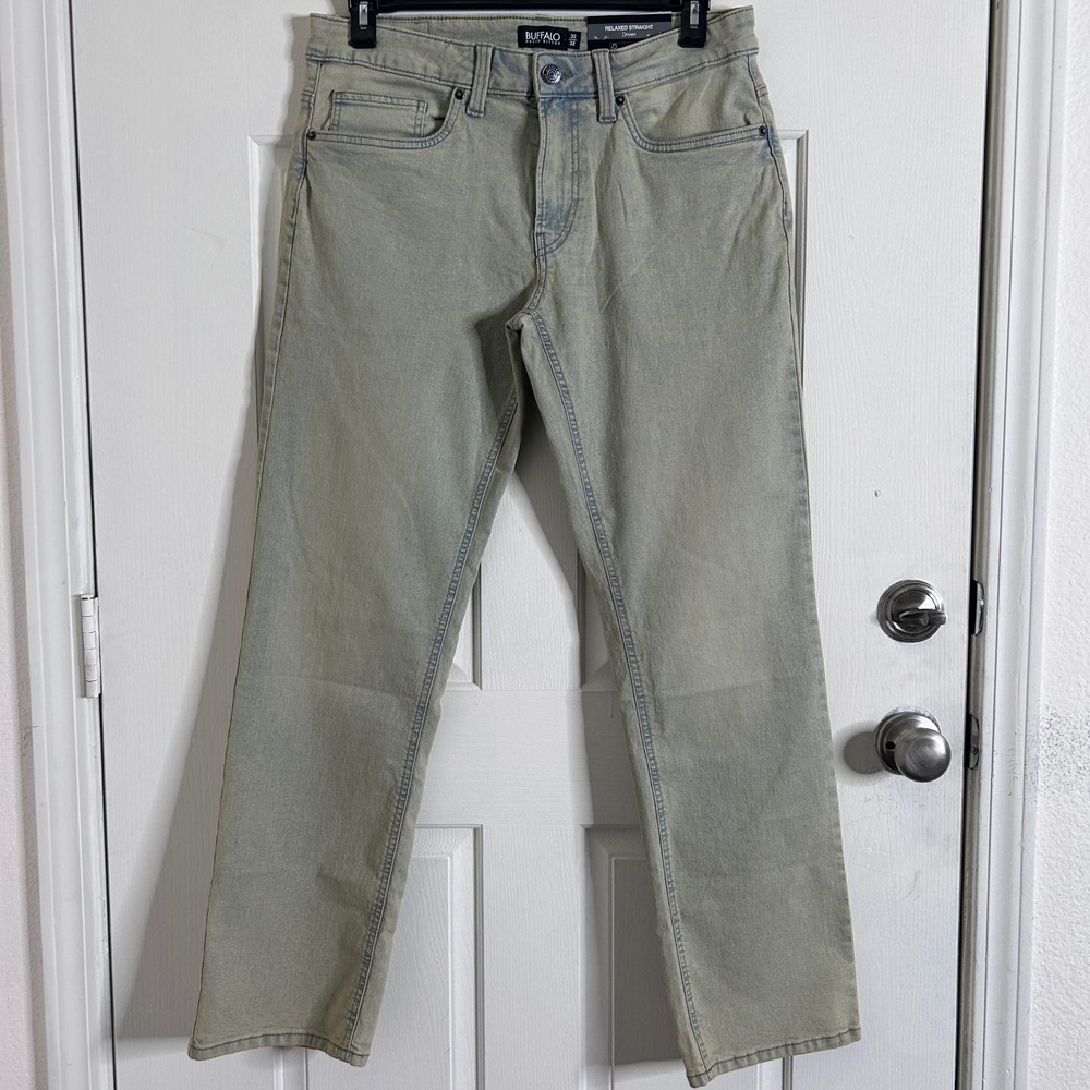 Buffalo David Bitton Relaxed Straight Driven Jeans Dirty and Blasted 32x32 NWT